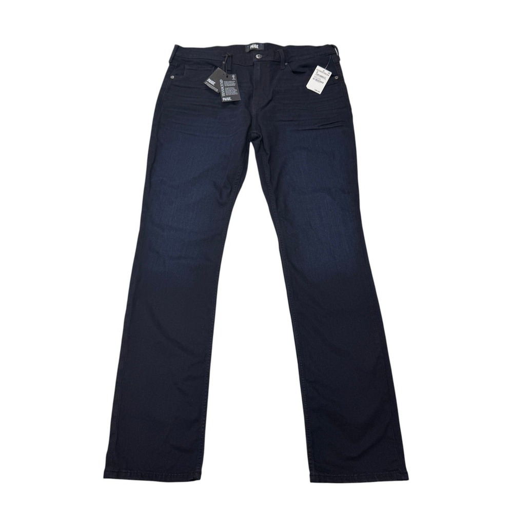 Paige Federal Slim Straight Jeans Mens 36 x 33 Chesapeake Dark Indigo NWT Denim